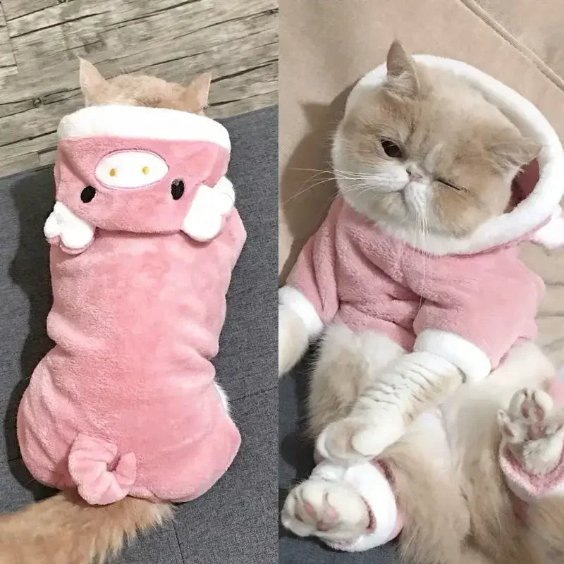 Pijama para Cachorros e Gatos | Macacão Quentinho Super Fofo