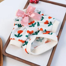 Suéter Floral para Pets | Roupa Quentinha com Laço e Argola para Guia