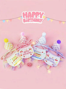 Kit de Aniversário para Cães e Gatos | Chapéu + Bandana Ajustável