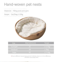 Caminha Premium para Pets | Estilo Cesta em Bambu com Almofada