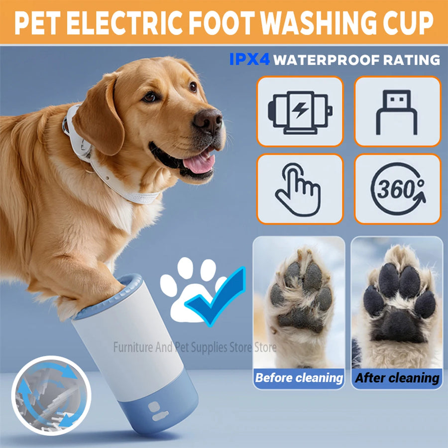 Lavador de Patas Elétrico para Pets | Chega de Sujeira pela Casa