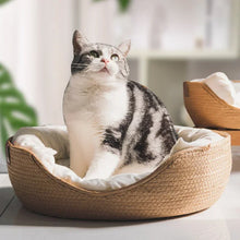 Caminha Premium para Pets | Estilo Cesta em Bambu com Almofada