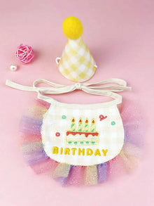 Kit de Aniversário para Cães e Gatos | Chapéu + Bandana Ajustável